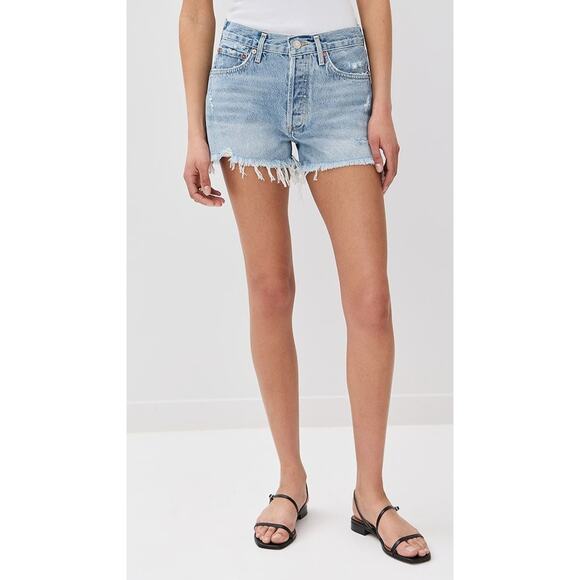 Agolde Parker Vintage Cutoff Denim Shorts - 25 Swapmeet - Picture 1 of 6